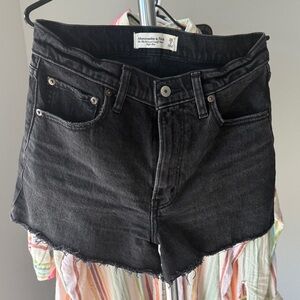 Abercrombie & Fitch Women's Dark Gray Jean Shorts